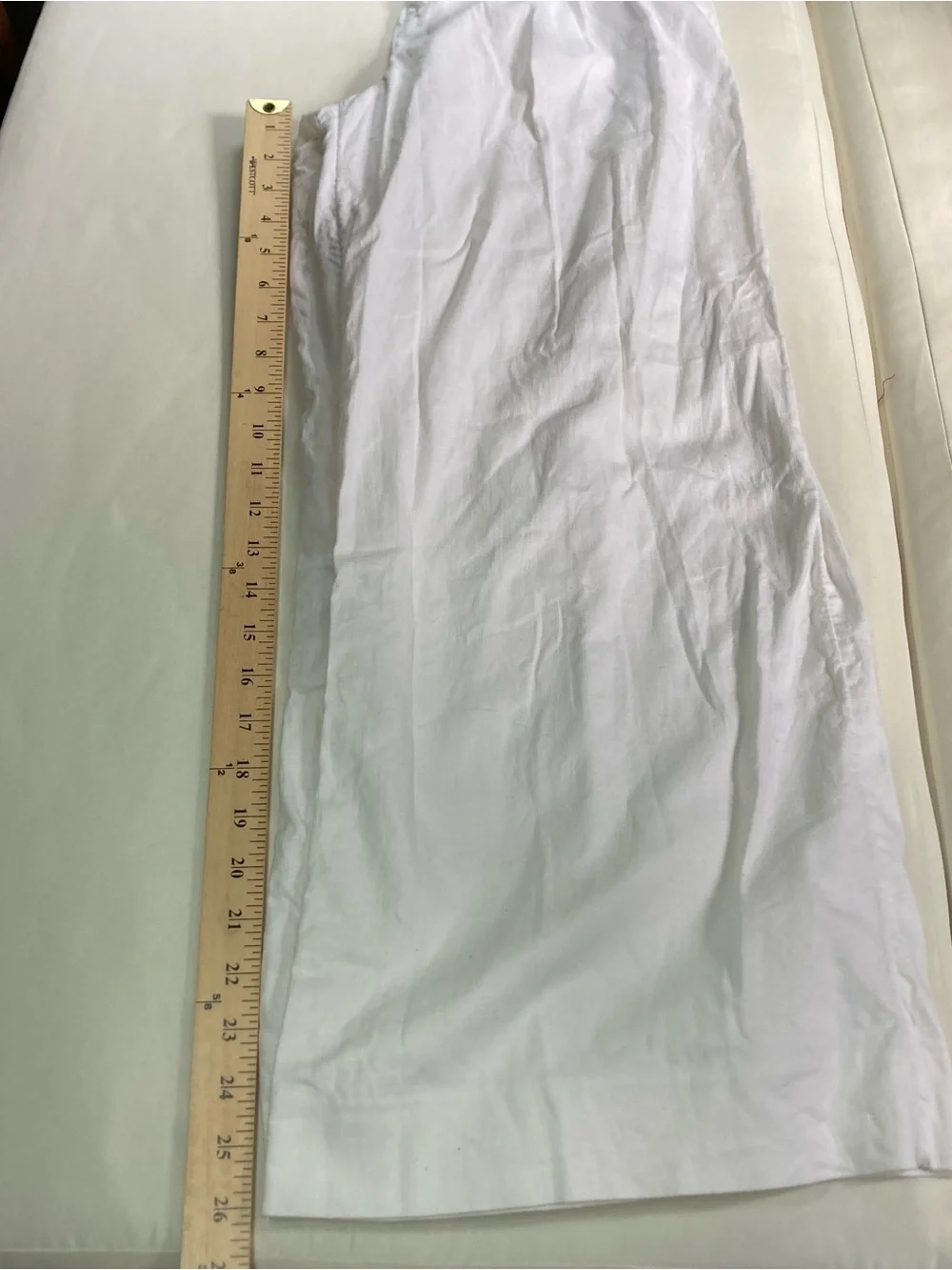 Banana Republic White Linen Wide Leg Trouser Pants white sz 2 beach coastal Boho